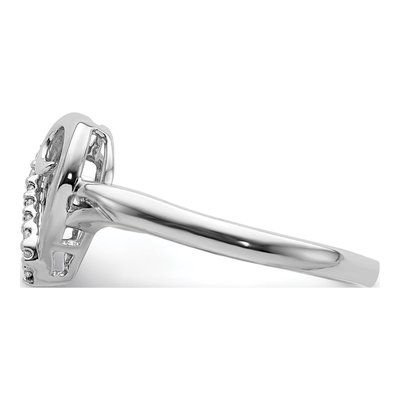 14K White Gold 1/10 ct tw Diamond Heart Ring – view 3