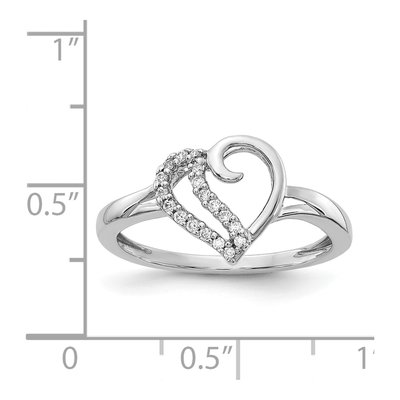 14K White Gold 1/10 ct tw Diamond Heart Ring – view 4
