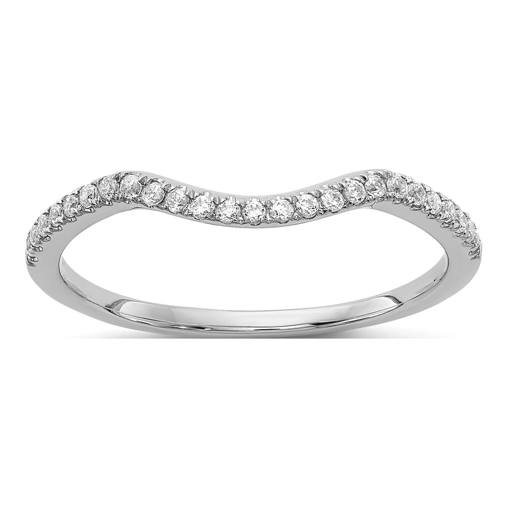 14K White Gold 1/7 ct tw Diamond Wedding Band