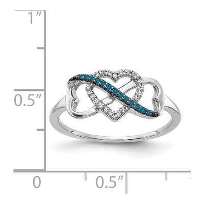 14K White Gold 1/10 ct tw Diamond Infinity Heart Ring – view 4