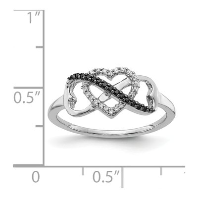 14K White Gold 1/10 ct tw Diamond Infinity Heart Ring – view 4