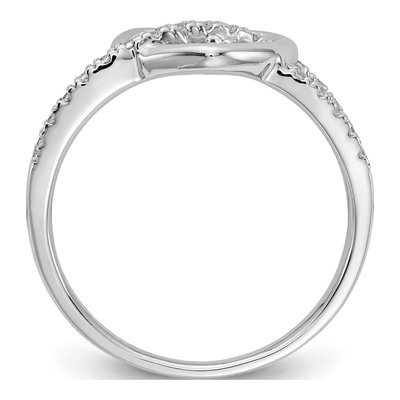 14K White Gold 1/8 ct tw Diamond Heart Ring – view 2