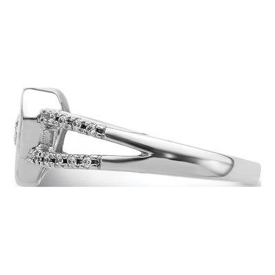 14K White Gold 1/8 ct tw Diamond Heart Ring – view 3