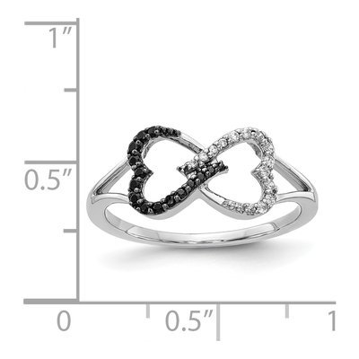 14K White Gold 1/6 ct tw Diamond Infinity Heart Ring – view 4
