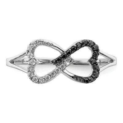 14K White Gold 1/6 ct tw Diamond Infinity Heart Ring – view 5