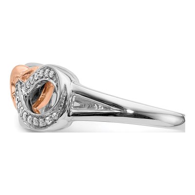 14K Two-Tone Gold 1/10 ct tw Diamond Infinity Heart Ring – view 4