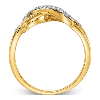10K Yellow Gold 1/10 ct tw Diamond Infinity Ring – view 2