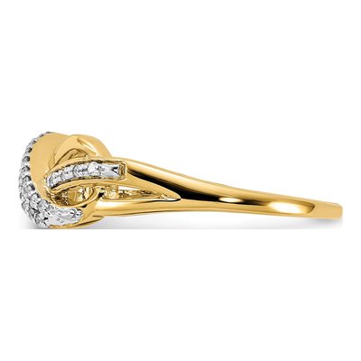 10K Yellow Gold 1/10 ct tw Diamond Infinity Ring – view 3
