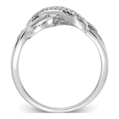 14K White Gold 1/10 ct tw Diamond Infinity Ring – view 2