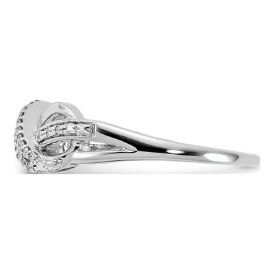 14K White Gold 1/10 ct tw Diamond Infinity Ring – view 3