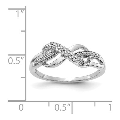 14K White Gold 1/10 ct tw Diamond Infinity Ring – view 6