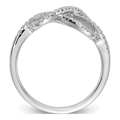 14K White Gold 1/4 ct tw Diamond Celtic Knot Infinity Ring – view 2