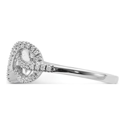 14K White Gold 1/4 ct tw Diamond Celtic Knot Infinity Ring – view 3
