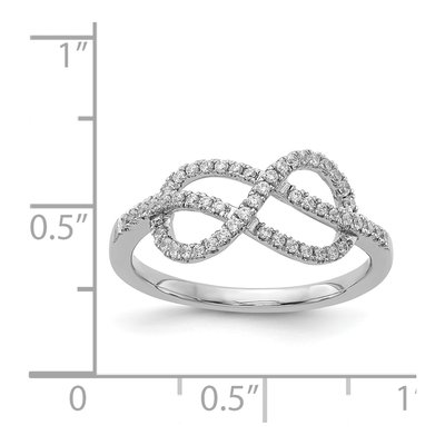 14K White Gold 1/4 ct tw Diamond Celtic Knot Infinity Ring – view 4