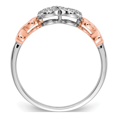 10K Rose Gold 1/20 ct tw Diamond Infinity Ring – view 2