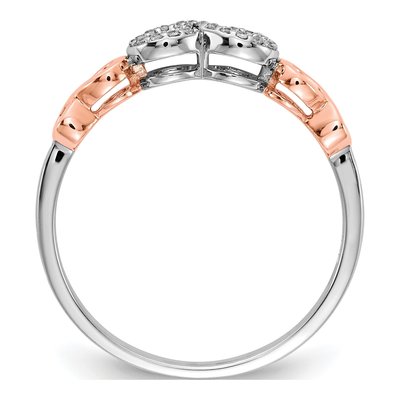 14K Rose Gold 1/20 ct tw Diamond Infinity Ring – view 3
