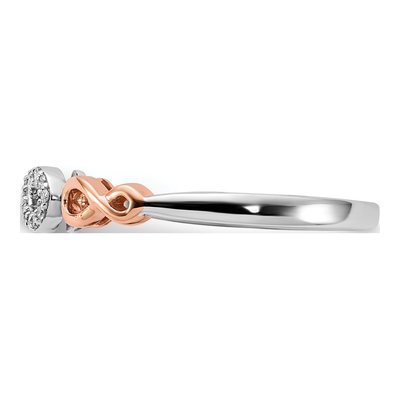 14K Rose Gold 1/20 ct tw Diamond Infinity Ring – view 4