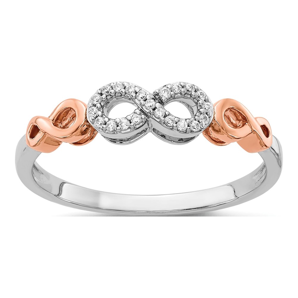 14K Rose Gold Diamond Infinity Ring