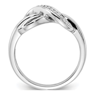 14K White Gold 1/15 ct tw Diamond Infinity Ring – view 3