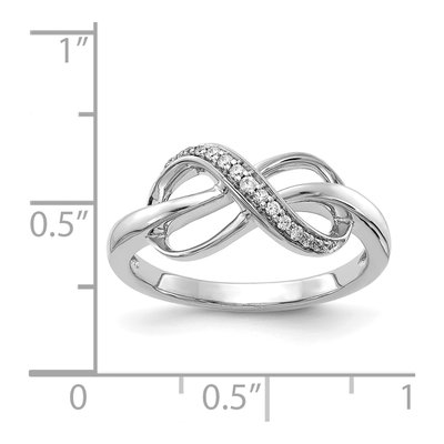 14K White Gold 1/15 ct tw Diamond Infinity Ring – view 4