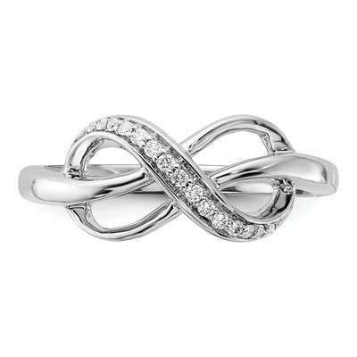 14K White Gold 1/15 ct tw Diamond Infinity Ring – view 6