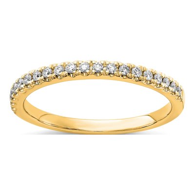 14K Yellow Gold 1/5 ct tw Lab-Grown Diamond Wedding Band