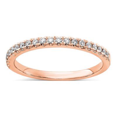 14K Rose Gold 1/5 ct tw Lab-Grown Diamond Wedding Band