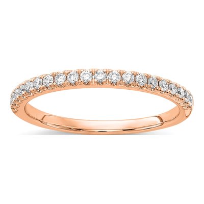 14K Rose Gold 1/4 ct tw Lab-Grown Diamond Wedding Band