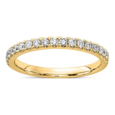 14K Yellow Gold 1/3 ct tw Lab-Grown Diamond Wedding Band