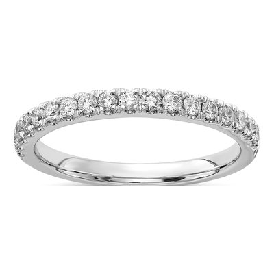 14K White Gold 1/3 ct tw Lab-Grown Diamond Wedding Band