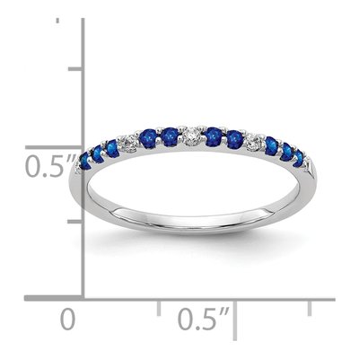 10K White Gold 1/20 ct tw Sapphire & Diamond Ring – view 3