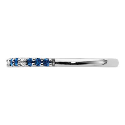 14K White Gold 1/20 ct tw Sapphire & Diamond Ring – view 4