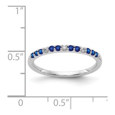 14K White Gold 1/20 ct tw Sapphire & Diamond Ring – view 5