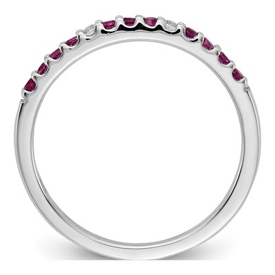 14K White Gold Ruby & Diamond Ring – view 3