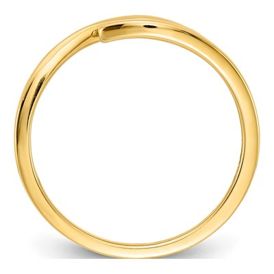 14K Yellow Gold Ruby & Diamond Bypass Ring – view 3