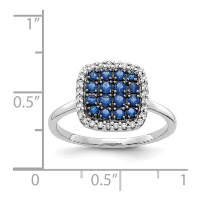 14K White Gold 1/7 ct tw Sapphire & Diamond Ring – view 4
