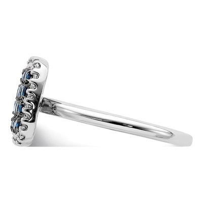 14K White Gold 1/7 ct tw Sapphire & Diamond Ring – view 5