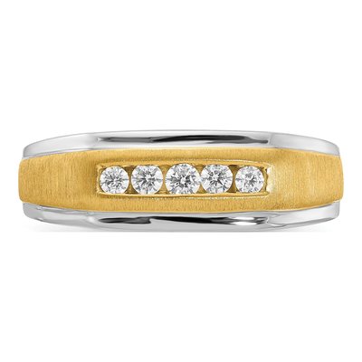 Men's 14K Two-Tone Gold 1/4 ct tw Diamond Ring – view 4