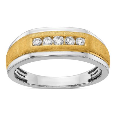 Men's 14K Two-Tone Gold 1/4 ct tw Diamond Ring