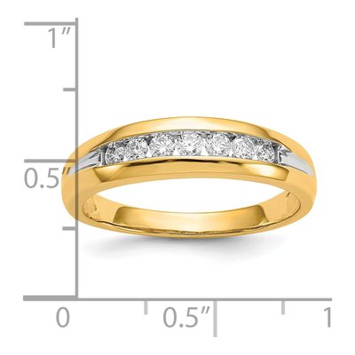 Men's 10K Yellow Gold 1/3 ct tw Diamond Channel Ring – view 5