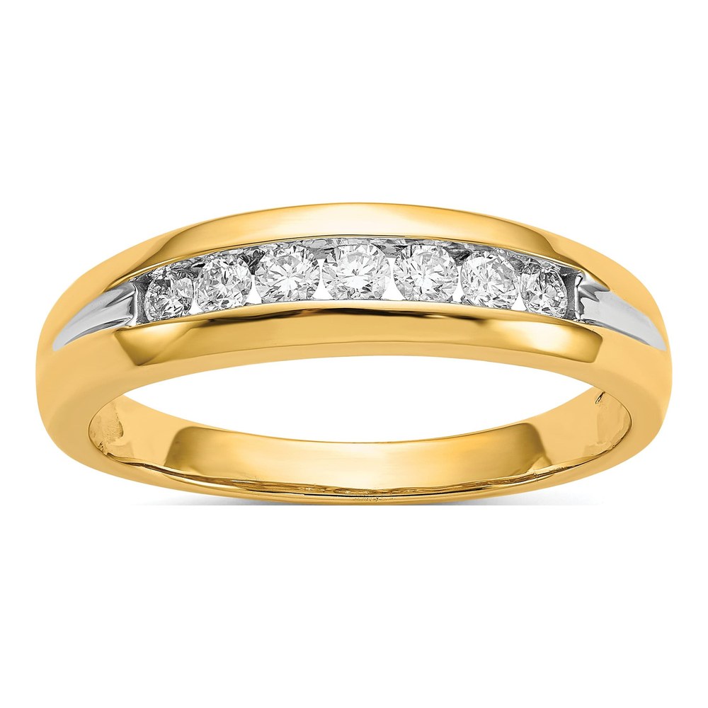 Men's 10K Yellow Gold 1/3 ct tw Diamond Channel Ring