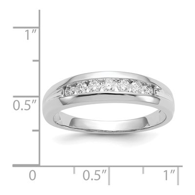 Men's 14K White Gold 1/3 ct tw Diamond 7-stone Channel Ring – view 5