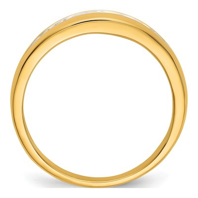 Men's 14K Yellow Gold 1/3 ct tw Diamond 7-stone Channel Ring – view 3