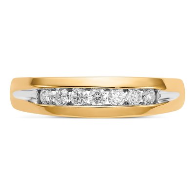Men's 14K Yellow Gold 1/3 ct tw Diamond 7-stone Channel Ring – view 5