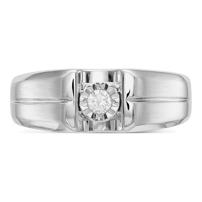 Men's 14K White Gold 1/10 ct tw Diamond Ring – view 4