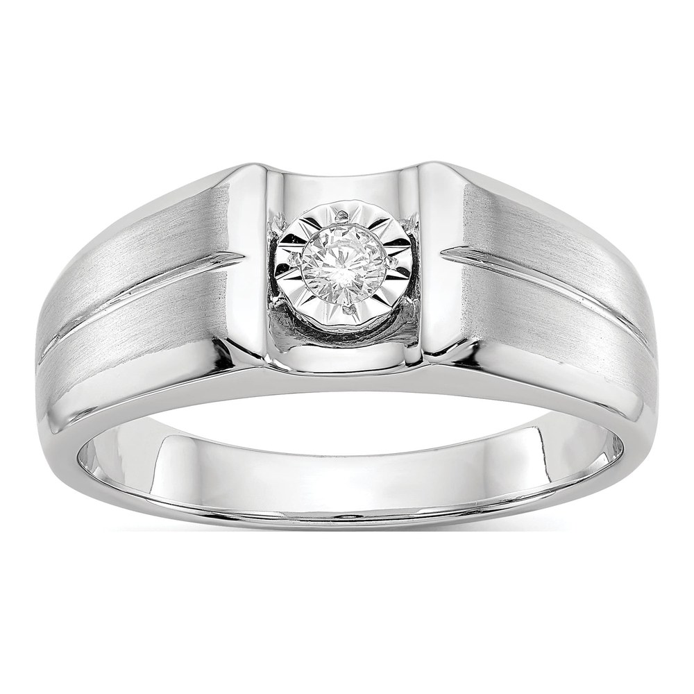 Men's 14K White Gold 1/10 ct tw Diamond Ring