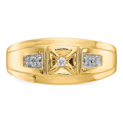 Men's 14K Yellow Gold 1/20 ct tw Diamond Ring – view 5
