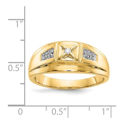 Men's 14K Yellow Gold 1/20 ct tw Diamond Ring – view 6