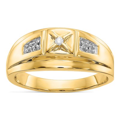 Men's 14K Yellow Gold 1/20 ct tw Diamond Ring