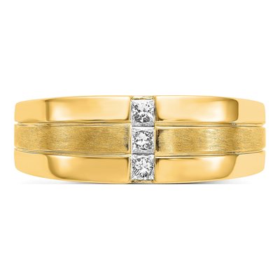 Men's 14K Yellow Gold 1/4 ct tw Diamond Ring – view 5